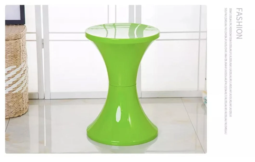 Plastic Material Unique Stacking Stool Storage Design Easy Folding Drum Stool