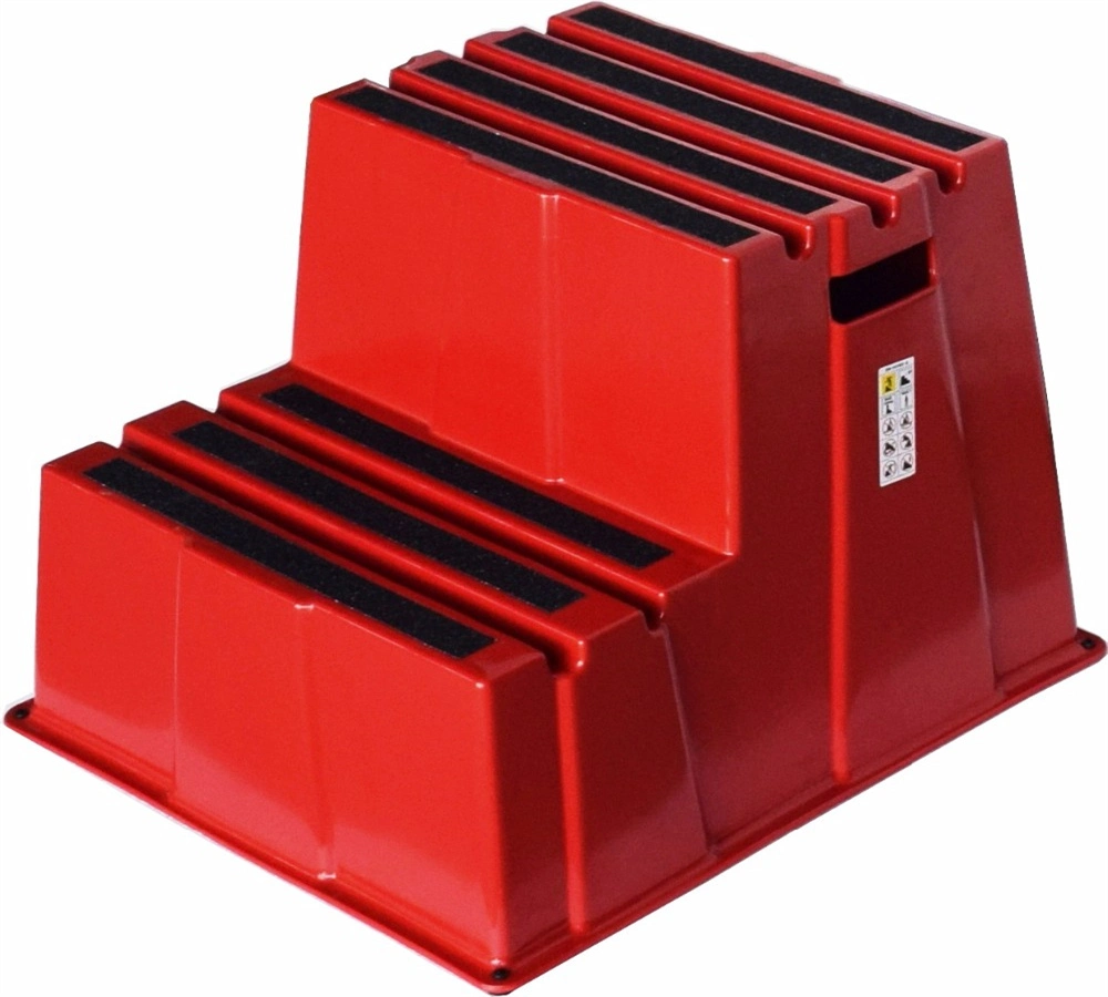 Factory Polyethylene Safety Step Stool Heavy Duty Light Weight Industrial Plastic 2 Step Stool